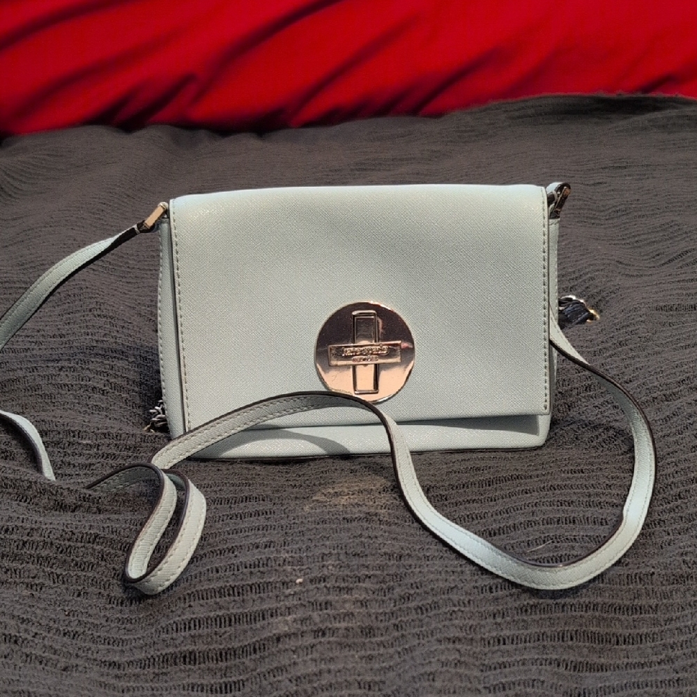 Kate‎ Spade Baby Blue Crossbody Leather Shoulder Bag Size Small